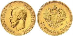 10 Rubel Russisches Reich (1720-1917) Gold Nikolaus II (1868-1918)