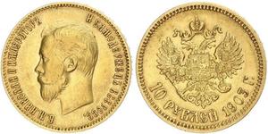 10 Rubel Russisches Reich (1720-1917) Gold Nikolaus II (1868-1918)