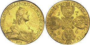 10 Rubel Russisches Reich (1720-1917) Gold Katharina II (1729-1796)