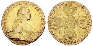 10 Rubel Russisches Reich (1720-1917) Gold Katharina II (1729-1796)