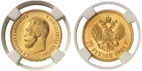 10 Rubel Russisches Reich (1720-1917) Gold Nikolaus II (1868-1918)