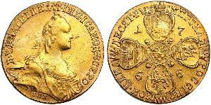 10 Ruble Russian Empire (1720-1917) Gold Catherine II (1729-1796)