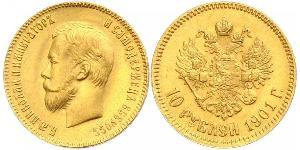 10 Ruble Russian Empire (1720-1917) Gold Nicholas II (1868-1918)