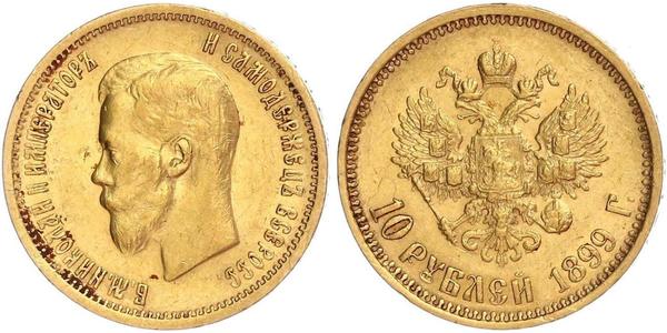 10 Ruble Russian Empire (1720-1917) Gold Nicholas II (1868-1918)