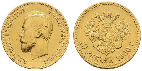 10 Ruble Russian Empire (1720-1917) Gold Nicholas II (1868-1918)