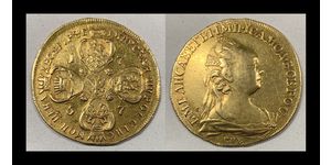 10 Ruble 俄罗斯帝国 (1721 - 1917) 金 Jelisaweta I Petrowna (1709-1762)