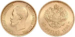 10 Ruble 俄罗斯帝国 (1721 - 1917) 金 尼古拉二世 (俄罗斯) (1868-1918)