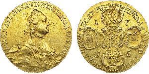 10 Rublo Imperio ruso (1720-1917) Oro Catalina II (1729-1796)