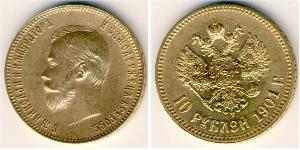 10 Rublo Impero russo (1720-1917) Oro Nicola II (1868-1918)