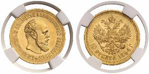 10 Rublo Impero russo (1720-1917) Oro Alessandro III (1845 -1894)