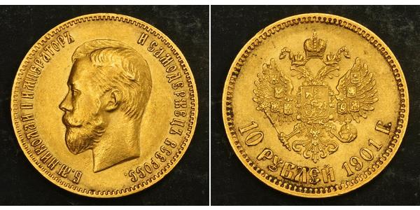 10 Rublo Impero russo (1720-1917) Oro Nicola II (1868-1918)