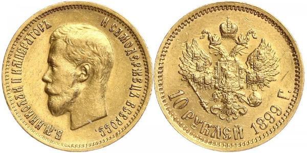 10 Rublo Impero russo (1720-1917) Oro Nicola II (1868-1918)