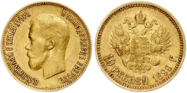 10 Rublo Impero russo (1720-1917) Oro Nicola II (1868-1918)