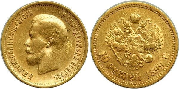 10 Rublo Impero russo (1720-1917) Oro Nicola II (1868-1918)