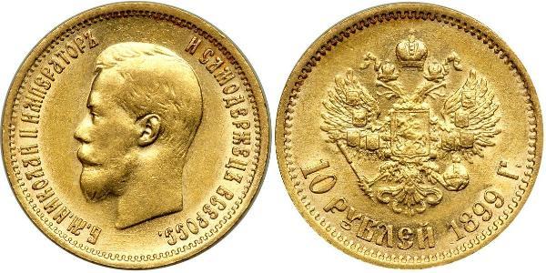 10 Rublo Impero russo (1720-1917) Oro Nicola II (1868-1918)