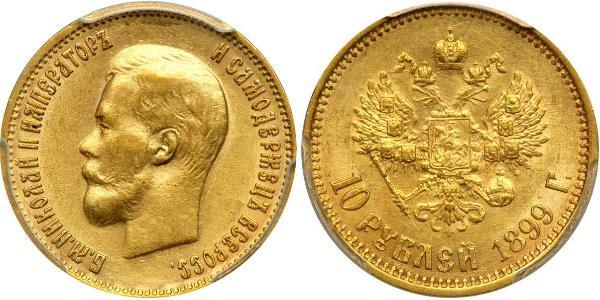 10 Rublo Impero russo (1720-1917) Oro Nicola II (1868-1918)