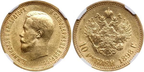 10 Rublo Impero russo (1720-1917) Oro Nicola II (1868-1918)
