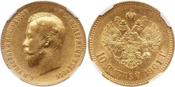 10 Rublo Impero russo (1720-1917) Oro Nicola II (1868-1918)