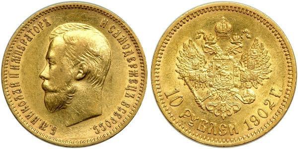 10 Rublo Impero russo (1720-1917) Oro Nicola II (1868-1918)