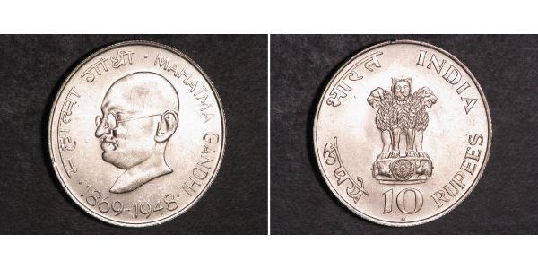 10 Rupee Inde Argent 