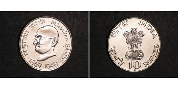 10 Rupee Inde Argent 