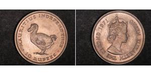 10 Rupee Mauricio  Isabel II (1926-2022)