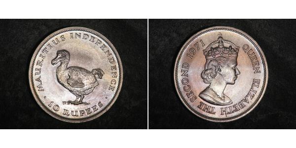 10 Rupee Mauritius  伊丽莎白二世 (1926-2022)