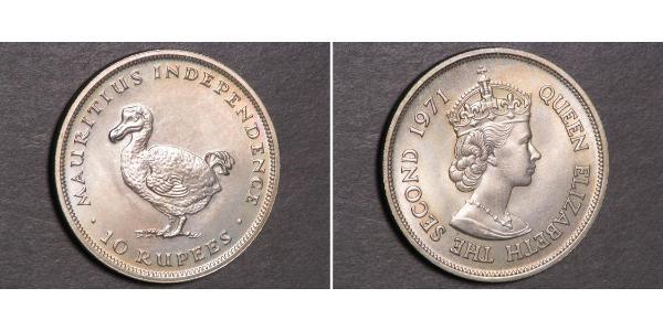 10 Rupee Mauritius  Elisabetta II (1926-2022)