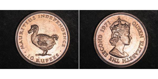 10 Rupee Mauritius  Elizabeth II (1926-2022)