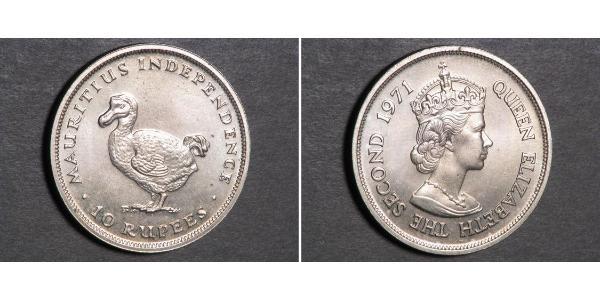 10 Rupee Mauritius  Elizabeth II (1926-2022)