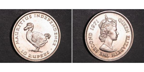 10 Rupee Mauritius  伊丽莎白二世 (1926-2022)