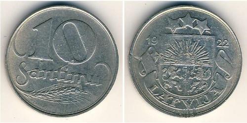 10 Santims Letlönj Cuivre/Nickel 