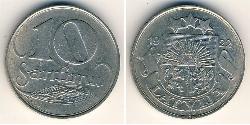 10 Santims Lettland Kupfer/Nickel 