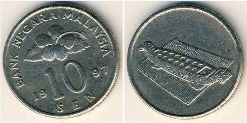 10 Sen Malaysia (1957 - ) Copper/Nickel 