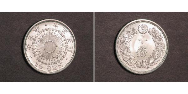 10 Sen Japan Silber 
