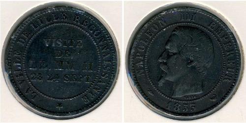 10 Sent Zweites Kaiserreich (1852-1870) Bronze Napoleon III (1808-1873)