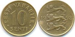 10 Sent Estonia (1991 - ) Bronze/Aluminium 