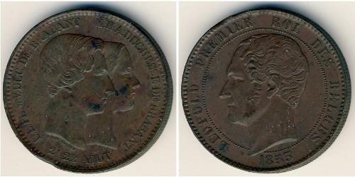 10 Sent Bélgica Cobre 