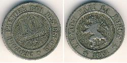 10 Sent Belgien Kupfer/Nickel 