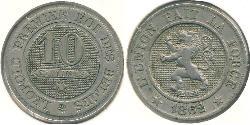 10 Sent Belgien Kupfer/Nickel 