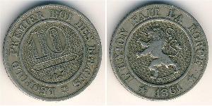 10 Sent Belgien Kupfer/Nickel 