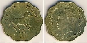 10 Sent Tanzania Latón 