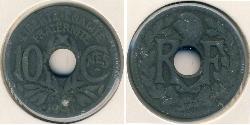 10 Sent 維希法國 (1940 - 1944) Steel 