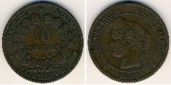 10 Sent 法兰西第三共和国 (1870 - 1940) 青铜 