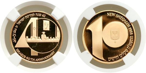 10 Sheqalim Israel (1948 - ) Oro 