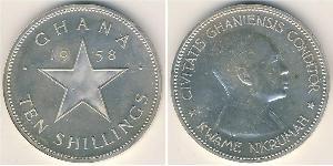 10 Shilling Ghana Argent 