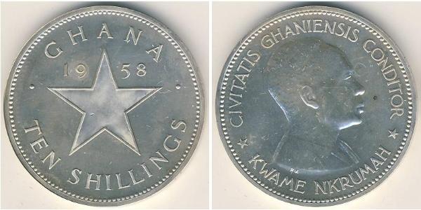 10 Shilling Ghana Argent 