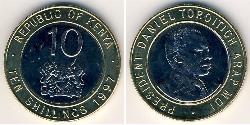 10 Shilling Kenia Bimetal 
