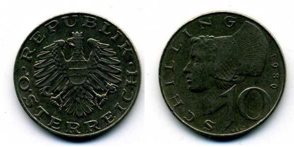 10 Shilling Republic of Austria (1955 - ) Copper/Nickel 