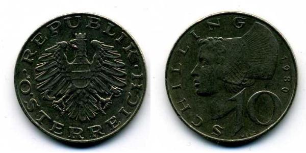 10 Shilling Republic of Austria (1955 - ) Níquel/Cobre 
